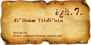 Ölbaum Titánia névjegykártya
